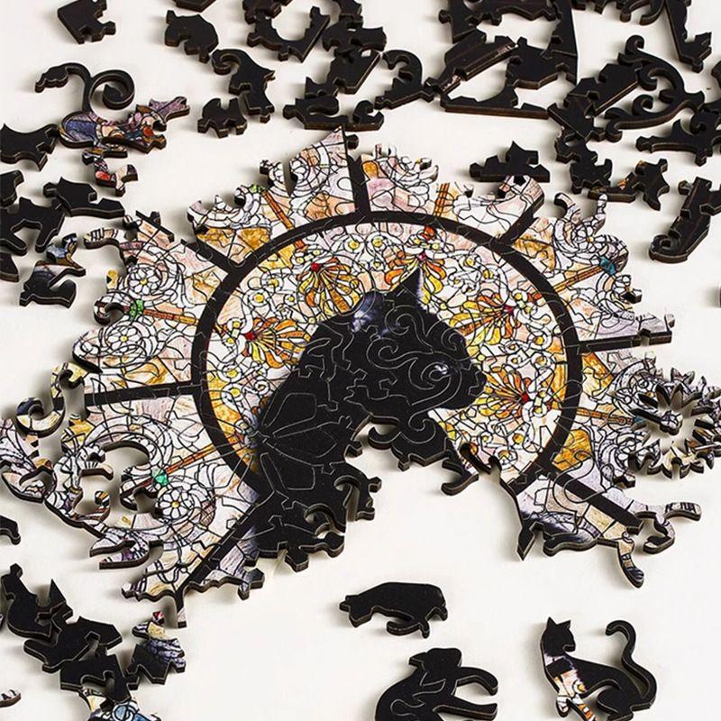30*30 см пазл в форме церковного кота в форме соборного кота, 372 элемента, деревянная рамка для подарков на дни рождения и дни святого Валентина, игрушки
