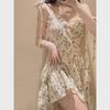 Women's Summer 2025 French-Style Floral Suspender Dress: Waist-Slimming Seaside Holiday Skirt