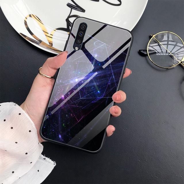Background Marble Case For Samsung Galaxy A52 A70 A71 A73 A53 A13 5g A03 A72 A22 A21s A03 Core A42 Tempered Glass Capinha Cover