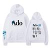 Худи с принтом Ado, осенне-зимний модный дизайн, мужская/женская толстовка из флиса, оверсайз, для пары, повседневное худи