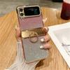 Для Samsung ZFlip5 Роскошный Блестящий Чехол-подставка с Градиентом для Samsung Galaxy Z Flip 6 5 4 3 Flip4 Алмазное Кольцо Держатель Подставка Чехол