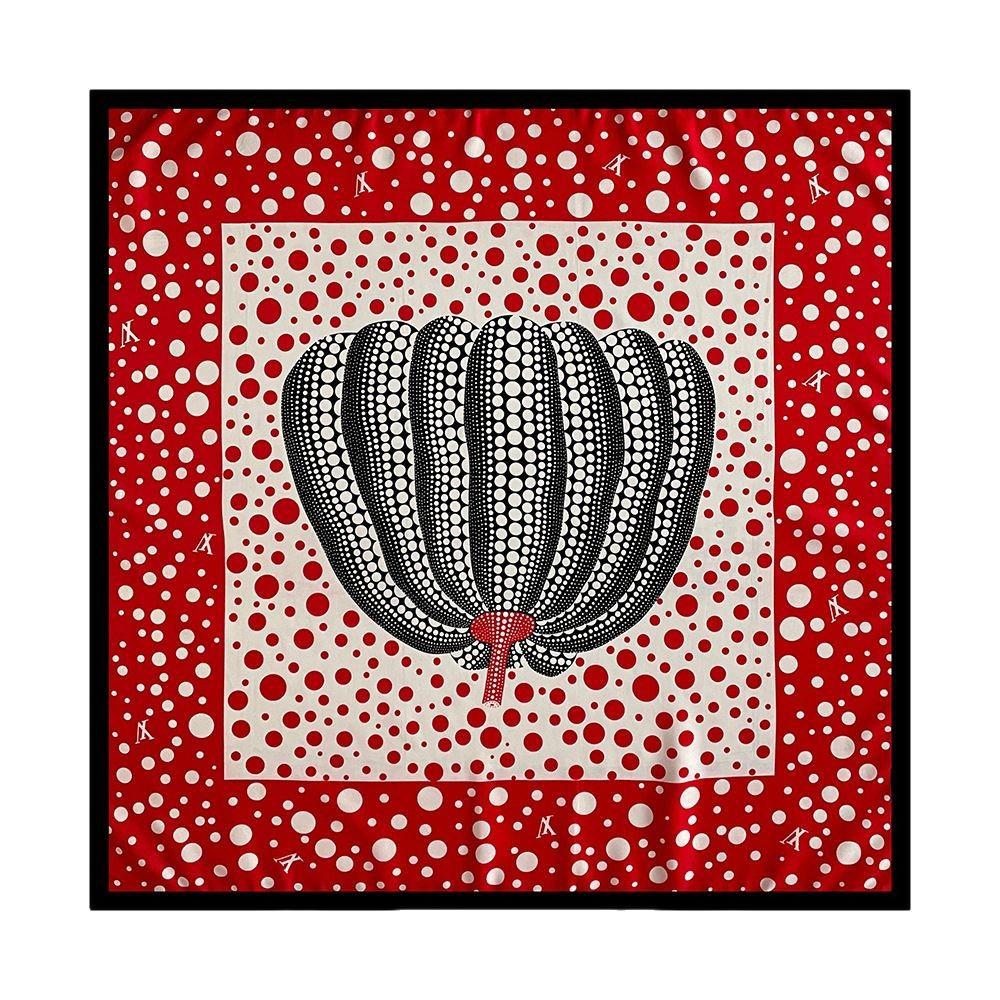 Polka Dot Pumpkin Scarf Square Scarf Light Luxury Style Versatile Thin Women's Scarf Spring and Summer New Simple Scarf