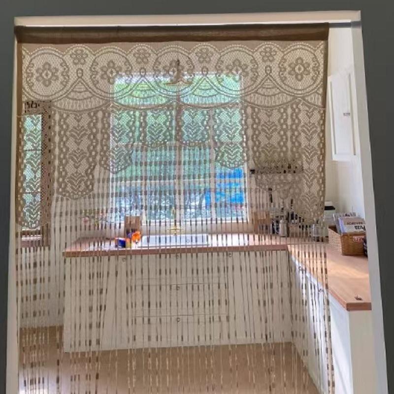 Жаккардовая штора с кистями, Разделитель комнаты, Дверная штора 100x200 см для гостиной, Декор для дома, Ширма для уединения, Легкая подвесная перегородка