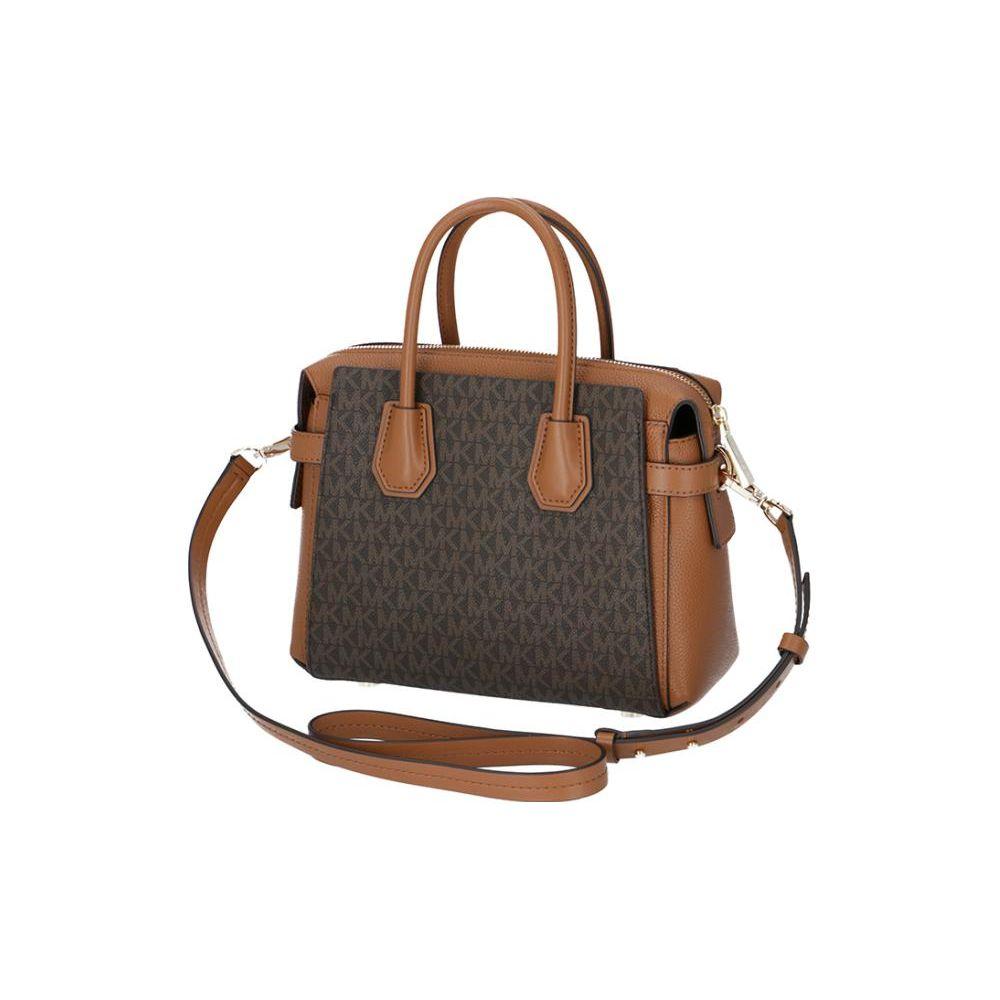 Michael Kors MK Mercer Винтажный Цветочный Принт Color Block Застежка-Замок Искусственная Кожа Ручная Сумка Наплечная Сумка Через Плечо Маленькие Женские Сумки 30S9GM9S1B-200