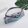 Singple Gray Black Makeup Case Large Capacity Mash Transparent Cosmetic Brush Bags Students Three-dimensional Nylon Pencil Case