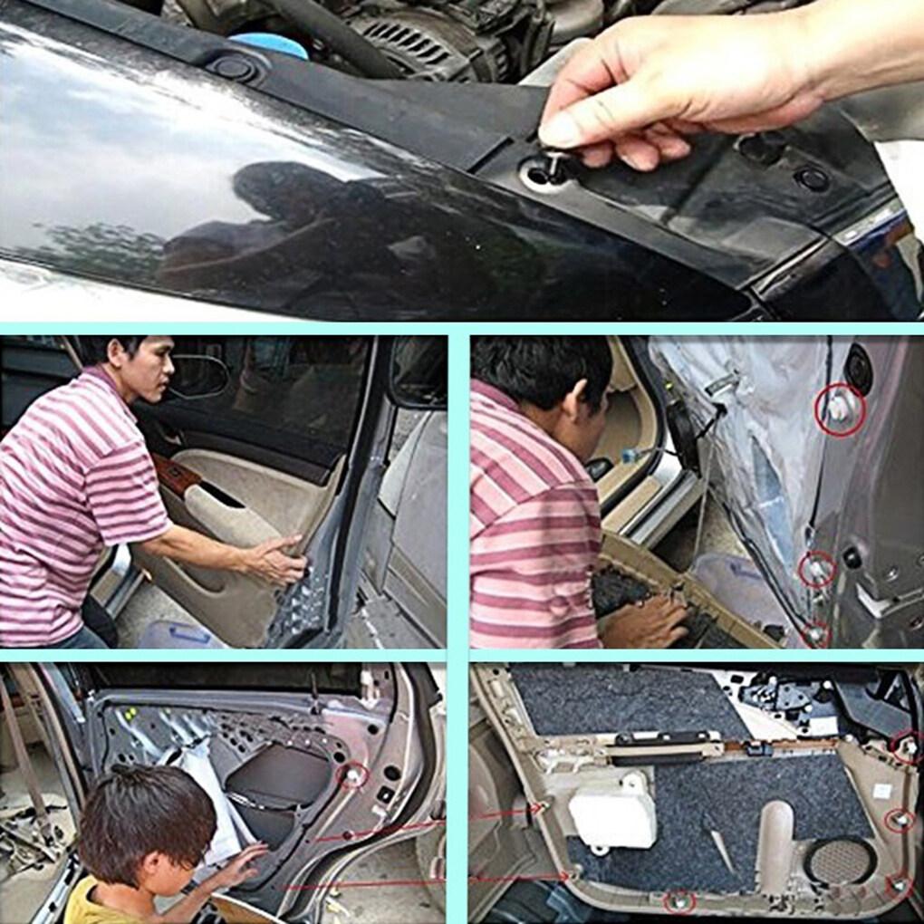 500 шт./компл. Автомобильные пластиковые заклепки с инструментом для автомобильного крыла, бампера, внутренней отделки, набор зажимов для автомобильных аксессуаров