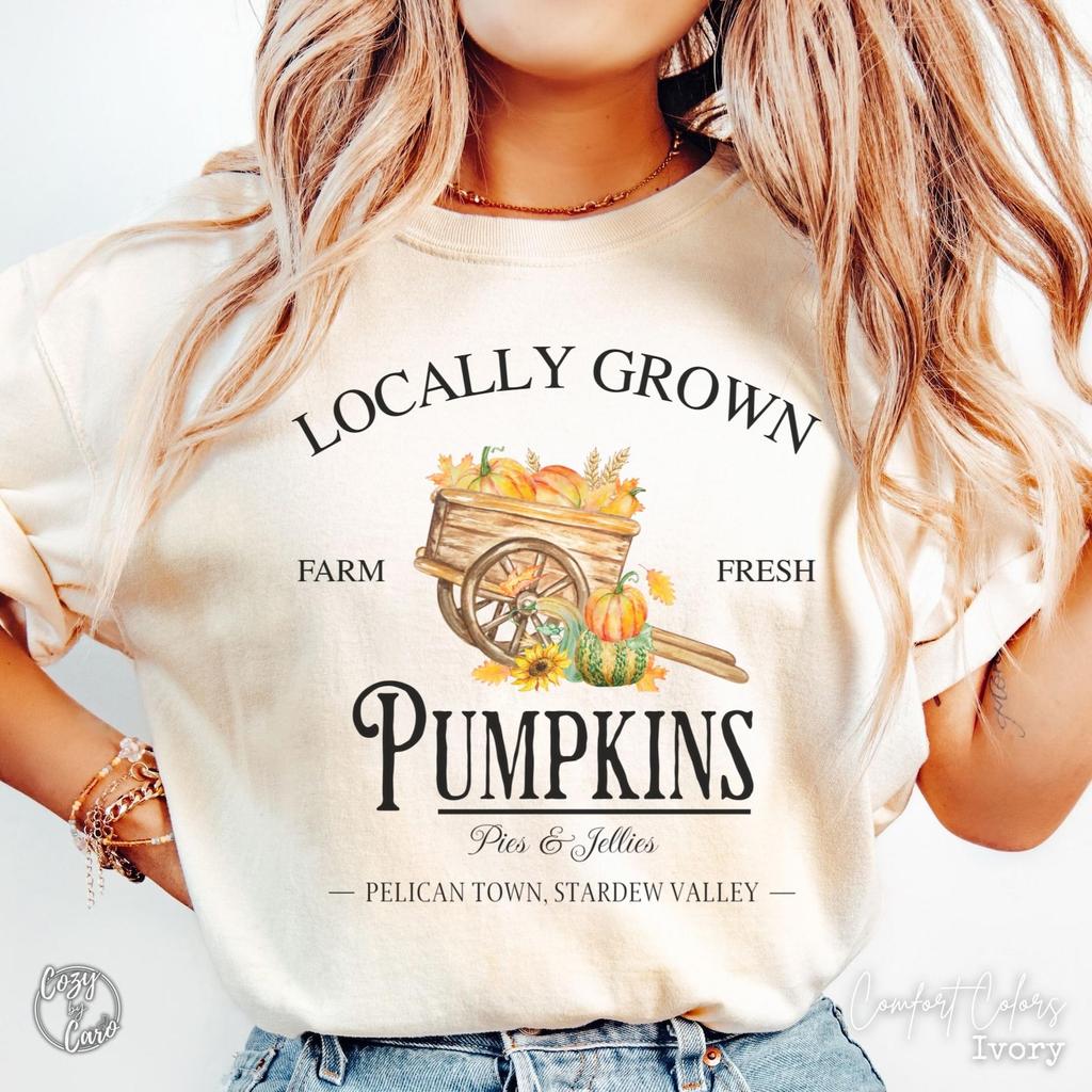 Stardew Valley Inspired Pumpkins Shirt Gifts For Cozy Gamer Tee Pelican Town TShirt Christmas Gifts For Gaming Girl Farmer Merch
