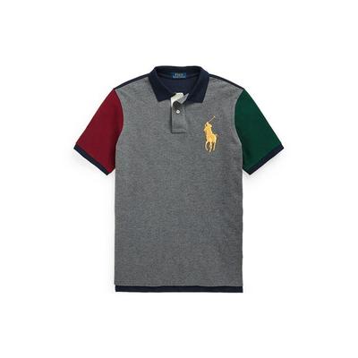 Polo Slim Fit Big Pony Color Block Рубашка поло с коротким рукавом Мужские топы Серый MNPOKNI1N821457-020