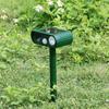Protecteur de jardin, répulsif ultrasonique pour animaux avec détection de mouvement, lampes LED clignotantes à énergie solaire, construction