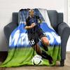 Bundesliga Football Player No.18 Flannel Throw Blanket, Soft Warm Sofa Bed Cover, Soccer Fan Home Decor Gift for Living Room Bedroom