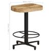 Bar Stool Set 2 pcs 52 cm Solid Mango Wood