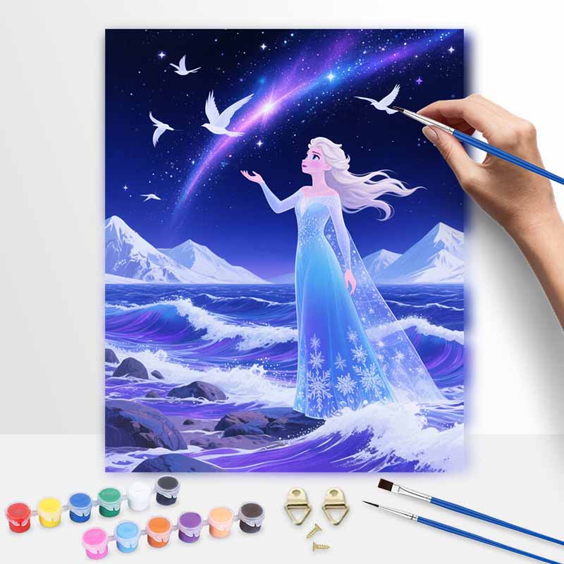 Disney Ледяная королева масляная живопись ручная роспись набор для рисования раскрашивание painting ручная работа DIY украшение дома подарок