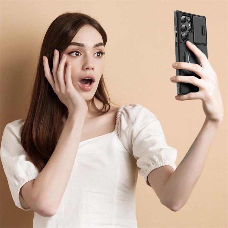 Чехол для Samsung S24Ultra/S25Ultra: Кронштейн для раздвижного окна, защита от падения, совместимость с защитной крышкой A55/A56