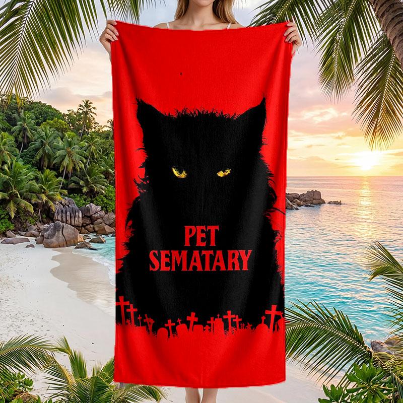 Large Beach Towel Quick Dry Absorbent Towel For Beach IndoorPet Sematary
