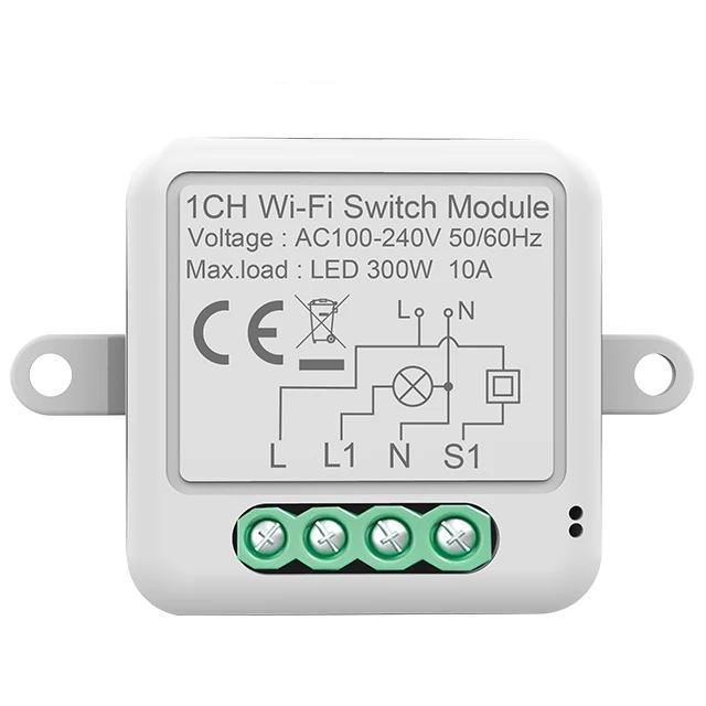 Tuya WiFi Smart Switch Module Electrical Switching Breaker 1/2/3/4Gang Lighting Switch Module Mobile APP Control Alexa