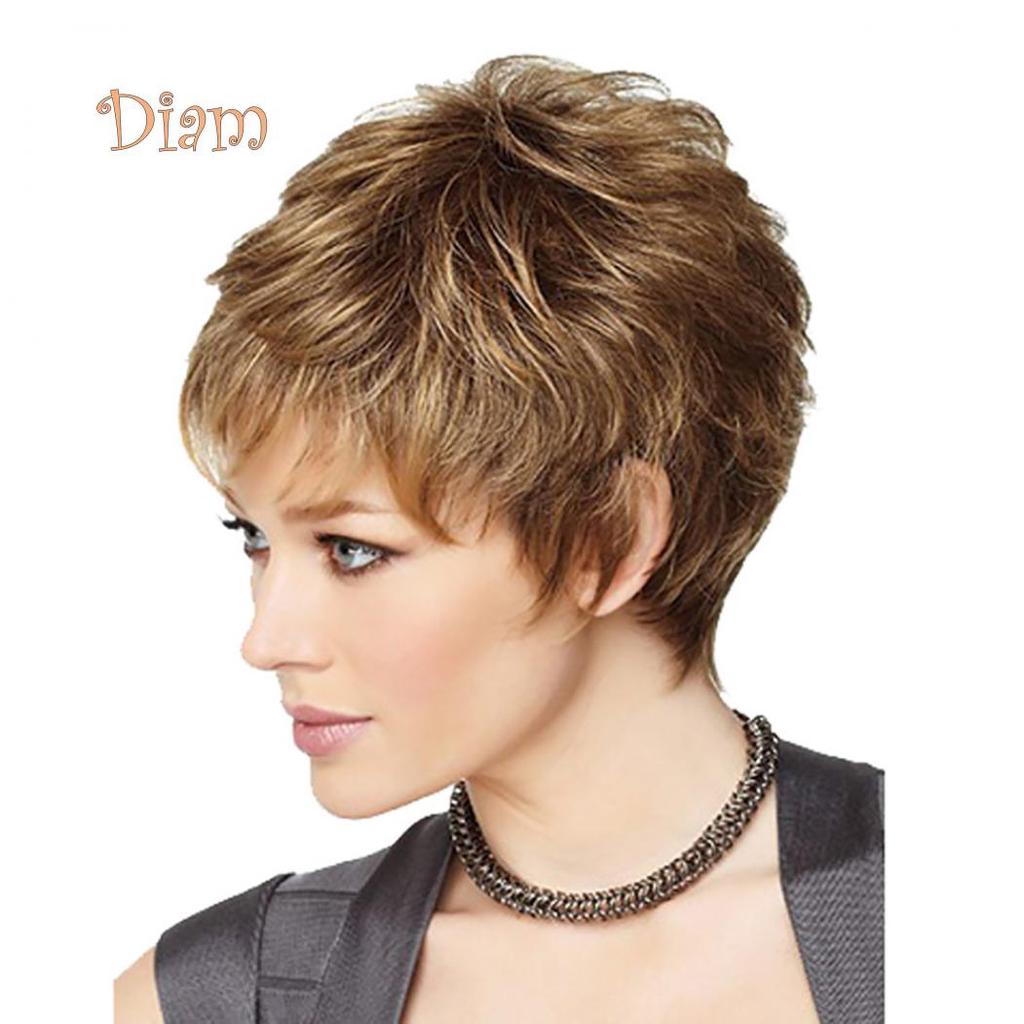 Tenfyer женский золотой вьющийся короткий парик натуральный вид шиньон аксессуар для тематической вечеринки