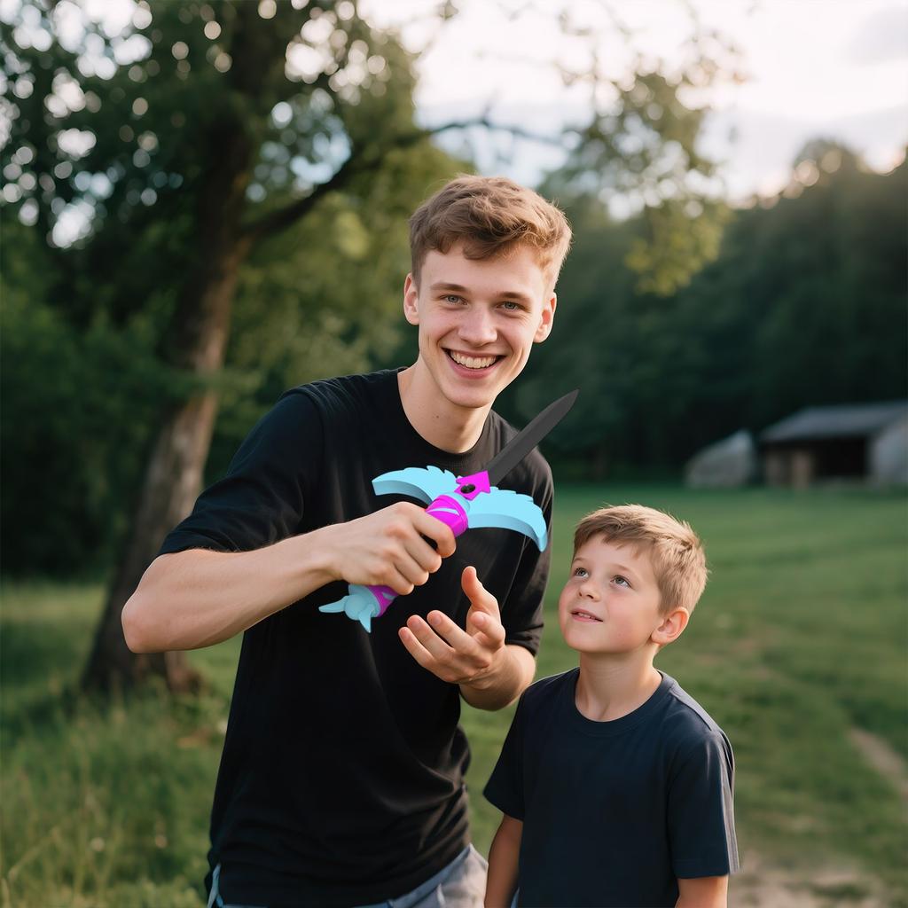 3D Printed Knife Toy, Foam Knife, Suitable For Game Role Playing, Weapons, Halloween And Party, Halloween Costume Accessories Red