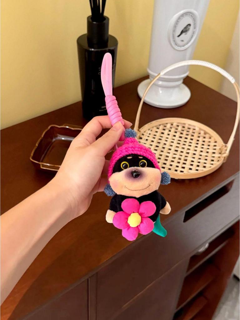 Bee Puppy Bag Charm: Cute Doll Keychain & Backpack Accessory for Women - Niche Gift