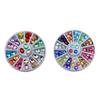 Babli Self Nail Semicircle Crystal Stone + Round Crystal Stone Set, Mixed Colors, 1 Set