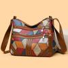New Chinese Mother Messenger Women's Bag Splicing Contrasting Color Women's Fashion Multi-layer Pocket Retro Versatile Shoulder Bag