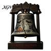 Halloween Theme Gifts Vintage Wooden Bell Decor, Rustic Farmhouse Shelf Sitter with Showcase Ornaments Metal Wood Stand, Tabletop Centerpiece