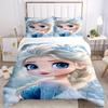3pcs Elsa Frozen Snowflake Bedding Set, Including 1 Quilt Cover and 2 Pillow Shams, Without Filling, Soft and Comfortable Home Bedroom Fabric, Fa