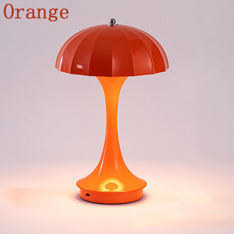 Креативный светодиодный грибовидный светильник, перезаряжаемый настольный светильник, сенсорное освещение для гостиной, прикроватного кабинета, украшения отеля