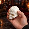 Small Resin Style Craft 3D Printed Skull Figurine, Desktop Fidget Toy, Creative Decompression Sensory Halloween Theme Figurine Toy for Party