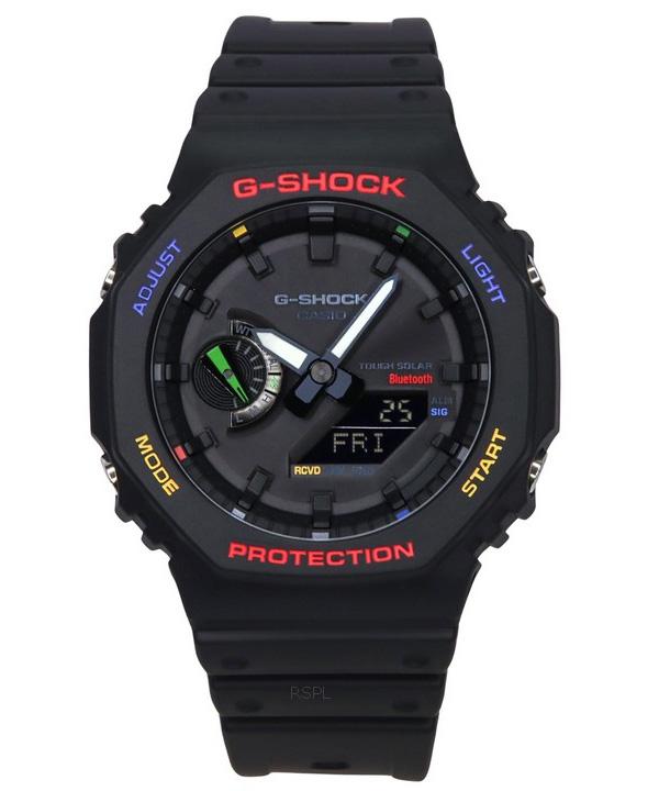 Casio G-Shock Mobile Link Аналоговые цифровые мужские часы с черным циферблатом и солнечной батареей GA-B2100FC-1A 200M