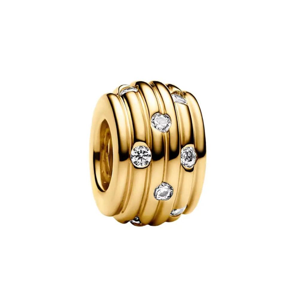 Brand New Copper Metal Plated Gold Tower Sunflower Dangle Charm Bead Component Bead Component Compatible With Authentic Original Accessories Bracelet