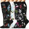 6-Piece European & American Compression Sports Socks Set: Long, Calf, Skipping & Cycling Elastic Stockings.