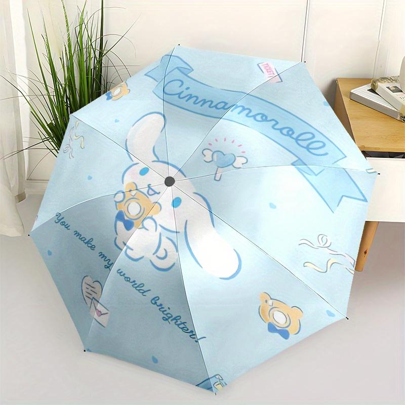 1pc Happy Cinnamoroll Pattern Automatic Opening and Closing Umbrella - Suitable for Various Occasions, Outdoor Activities, Lightweight and Durable Aut