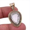 Натуральный кристалл кварца 925 пробы, стерлинговое серебро, подарочный двухцветный кулон 1,50 дюйма w5N84