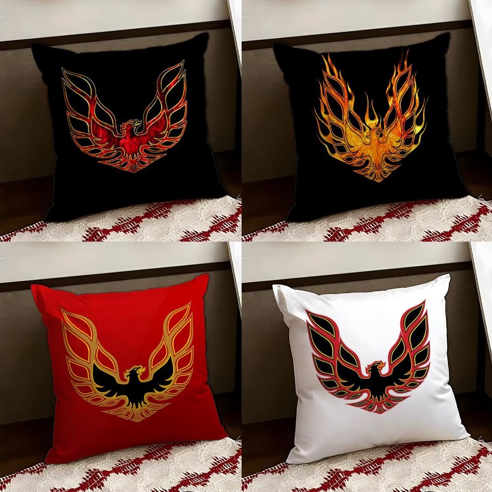 Golden car logo PPontiac Cushion Cover Reversible Soft Durable Pillow Cover Home Car MultiScene Use for Daily Comfort