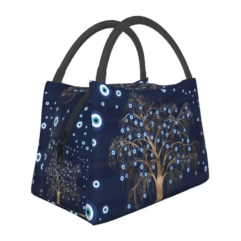 Греческий Назар Злой Глаз Украшение Изолированные Сумки Для Обеда Женщин Талисман На Счастье Амулет Многоразовый Термоохладитель Еда Ланч-Бокс Работа Путешествия