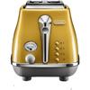 Toaster - DELONGHI - ICONA CAPITALS - 2 Slices - 900W - Pastry Warmer - Yellow