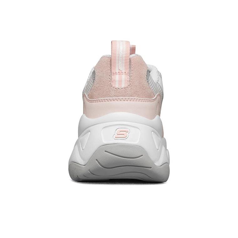 Skechers DLites 3.0 Ткань Синтетическая кожа Удобные Универсальные Низкие Повседневные Кроссовки Женские Белый Розовый 88888210-WLPK