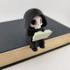 Cartoon Gothic Decoration 3D Printed Reading Pose Ghost Statues Cute Ghost Ornaments  Desktop Use