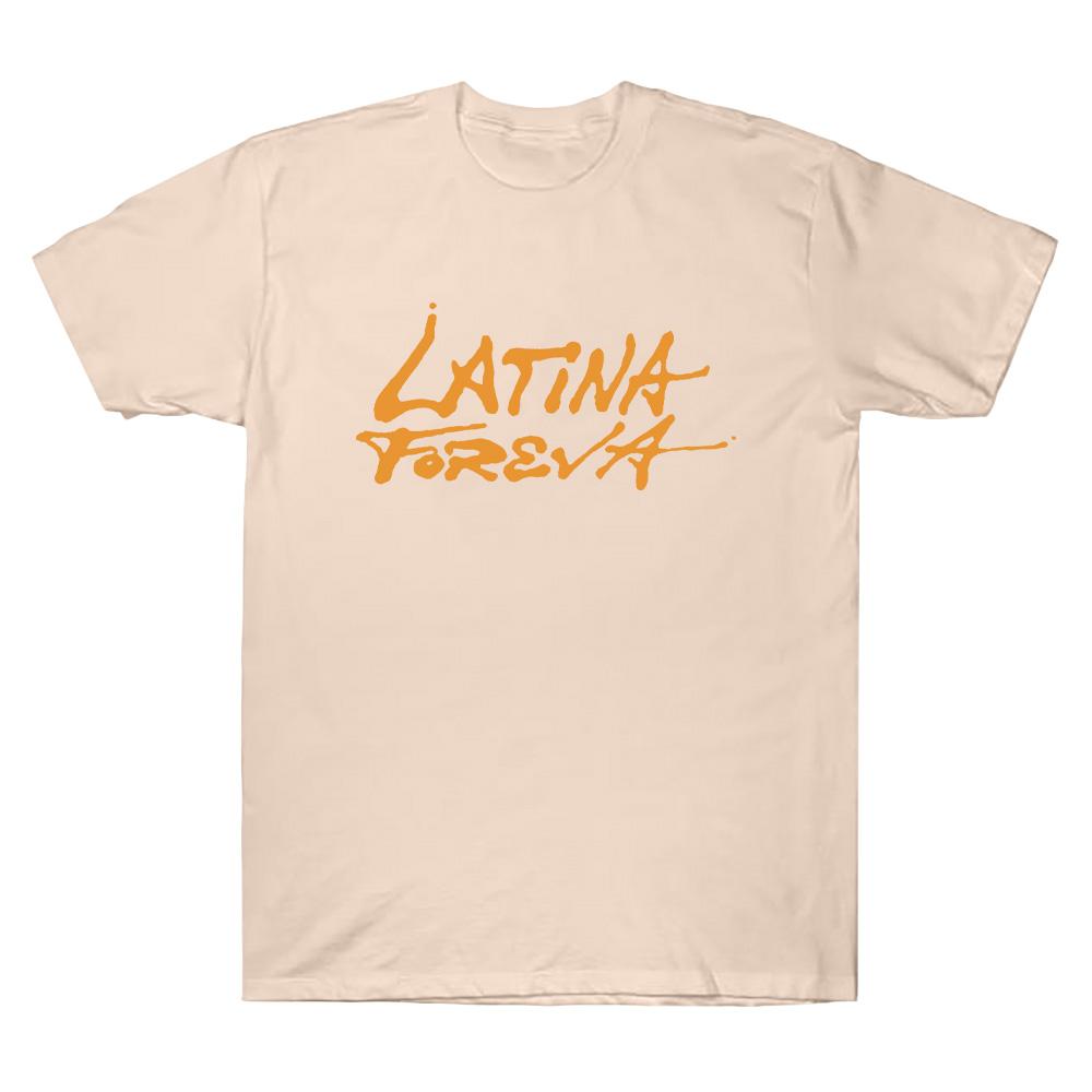 Latina Foreva Футболка Мерч Кароль Джи Футболки Повседневные Женские Мужские Лонгслив С Круглым Вырезом Хлопковая Одежда Хай стрит Свободная Повседневная Футболка