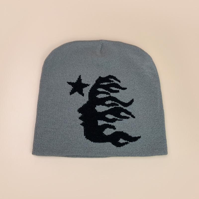 New contrasting color hip hop American star knitted hat men and women warm personality street American pullover hat