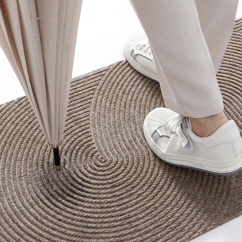 Уличный придверный коврик 3D Groove, противоскользящий коврик для пола из TPR, пылезащитный износостойкий полиэстеровый коврик для крыльца, домашний декор для входа