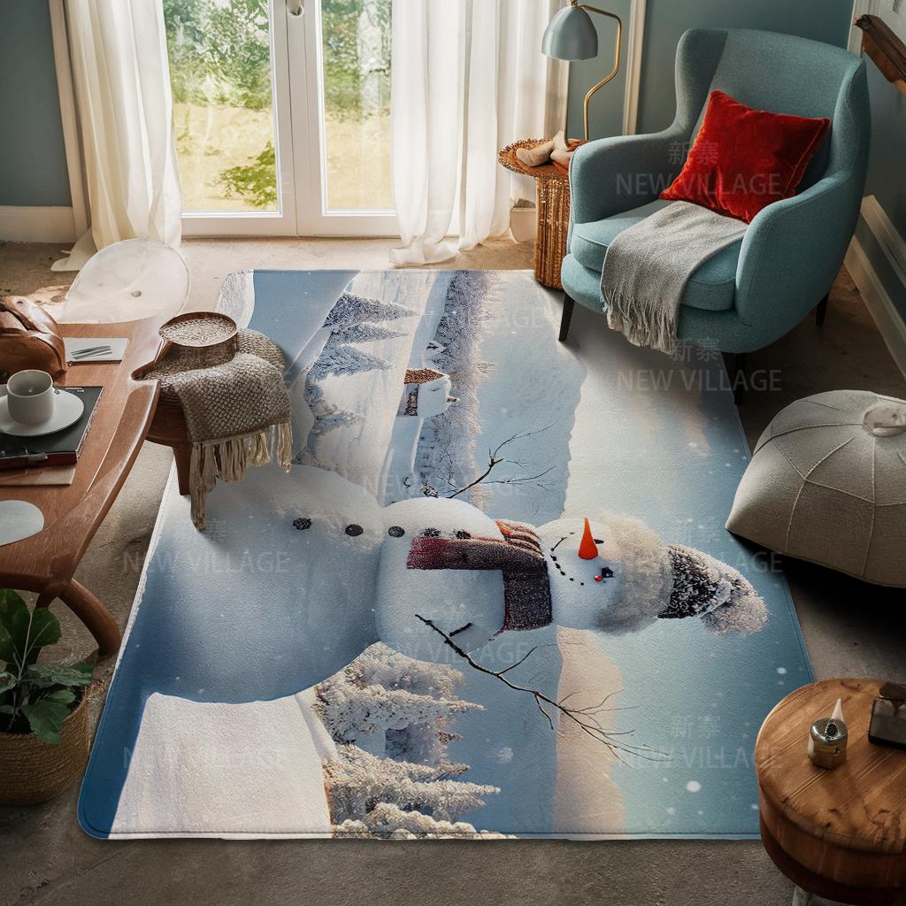 Ковер у входа в дом Домашний коврик у двери Гостиная Ванная Комната Ноги ванная комната Нескользящие коврики с водопоглощением для ванной Счастливого Рождества зима