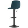 Bar Stool Set of 2 Blue Velvet