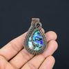 Кулон из раковины абалона, обернутый медной проволокой 999 пробы, Ювелирные изделия с подвеской из драгоценного камня ручной работы, Подарки для жены, Совершенно новый кулон