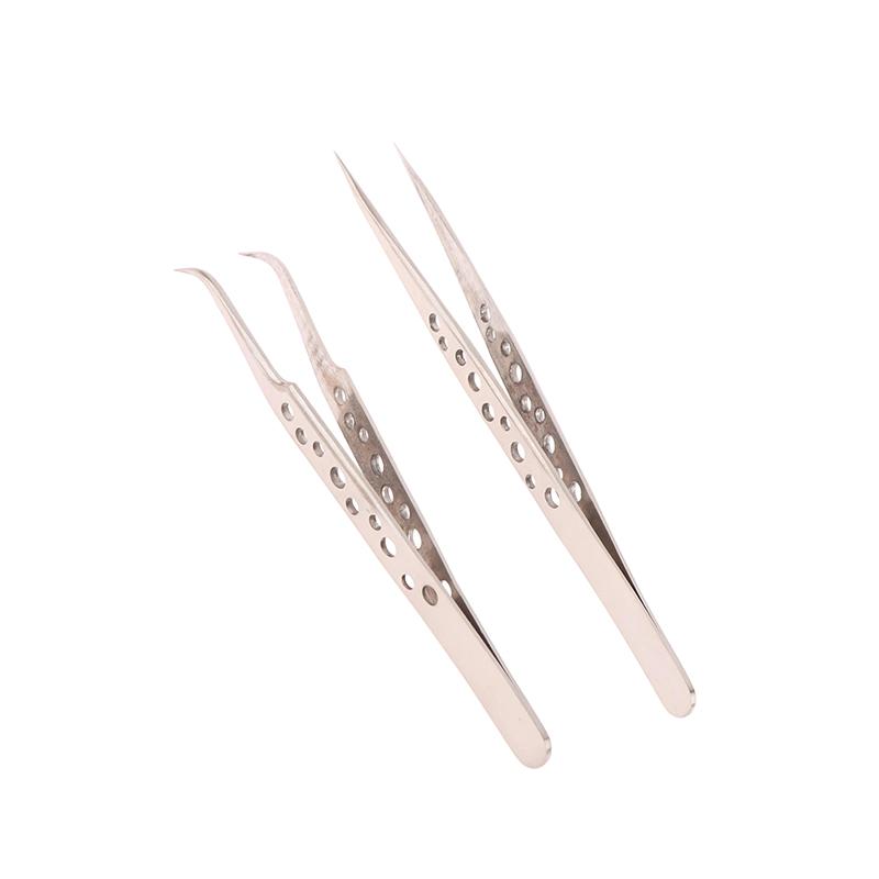 2 шт. Промышленные пинцеты Электроника Антистатические Изогнутые Прямые наконечники Прецизионные Нержавеющие Наборы ручных инструментов для DIY Пинцеты Ремонт телефона