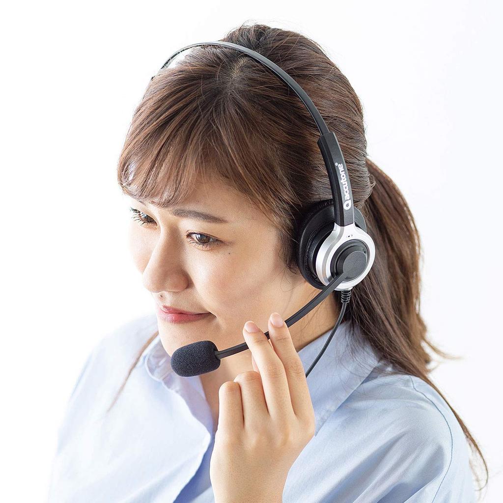 Sanwa Supply Телефонная гарнитура Ухо (Один тип) MM-HSRJ02