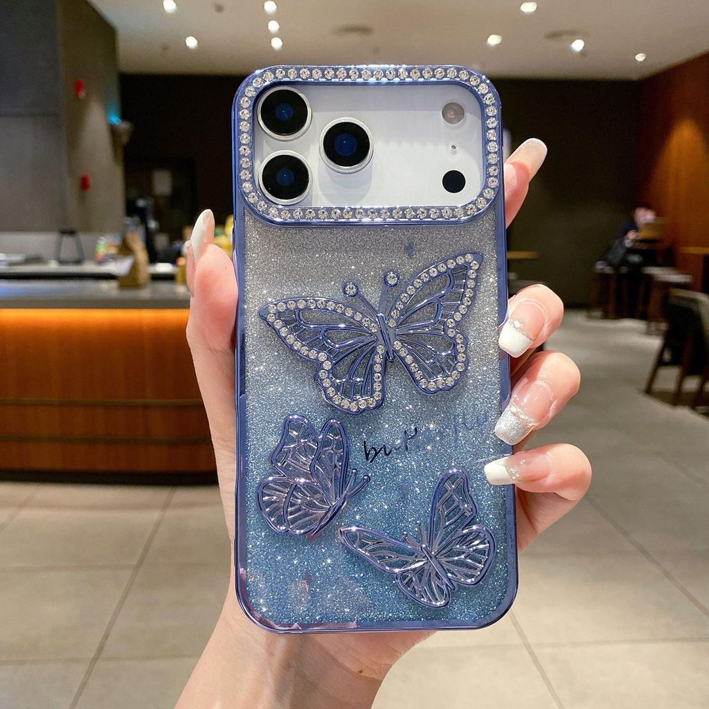 Новый чехол для мобильного телефона iPhone11promax с постепенным изменением цвета, вспышкой-бабочкой и бриллиантами подходит для 11, мягкое покрытие, 11 защитный чехол