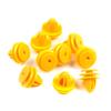 ESC Auto Parts ECF5000 10 шт. крепежные заклепки для кузова автомобиля, нажимные фиксаторы, желтые для Chevrolet GM Kia Hyundai