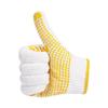 Helpershi Labor Protection Gloves 30 Pairs/Pack Yellow Dot PVC Coated Cotton Yarn Gloves Thickened Anti-Slip Wear-Resistant Worksite Protective Gloves