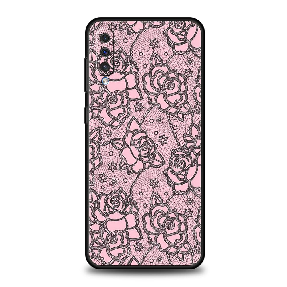 Крутая девчонка в кружевном стиле Чехол для телефона для Samsung Galaxy A56 A36 A26 A16 A06 A54 A34 A24 A12 A14 A20 A22 A52 5G Мягкий ТПУ Чехол Fundas